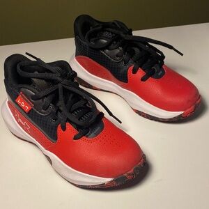 Under Armour Kids Red and Black Basketball Shoes